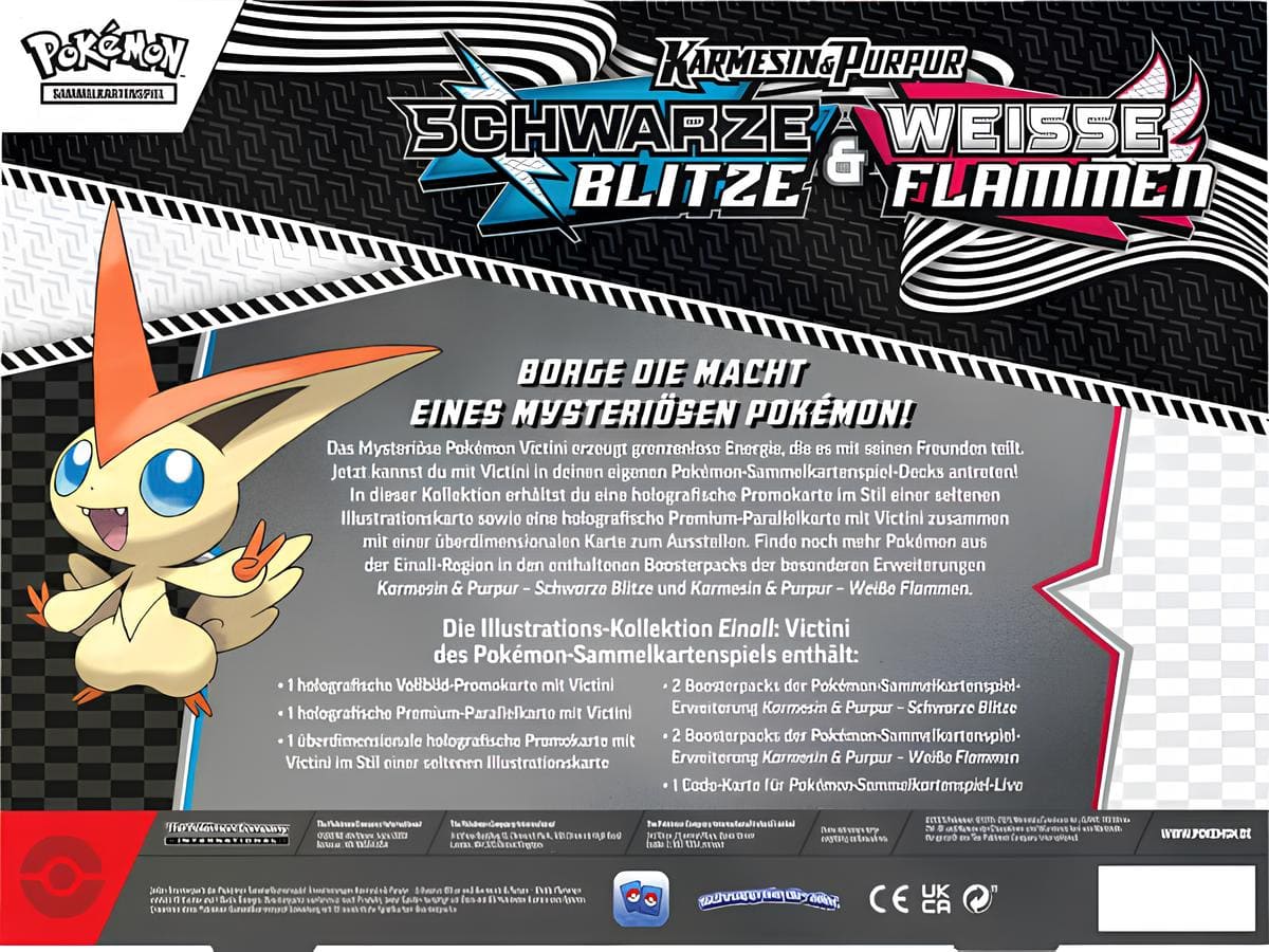Pokémon Schwarze Blitze & Weiße Flammen - Victini Illustrations-Kollektion